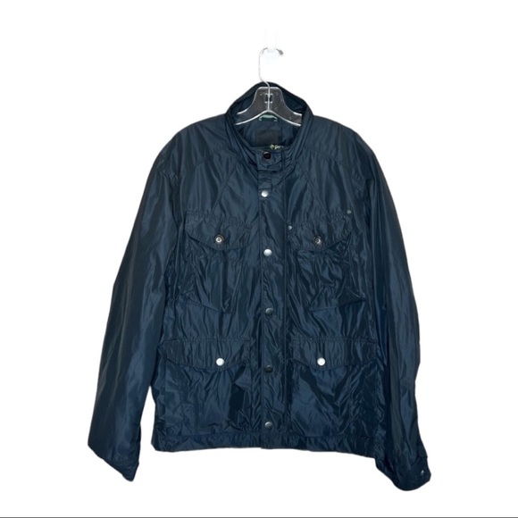 Ted Baker London Other - Ted Baker Utility Field Jacket Black Full Zip Snap Pockets Striped Lining XL - 5